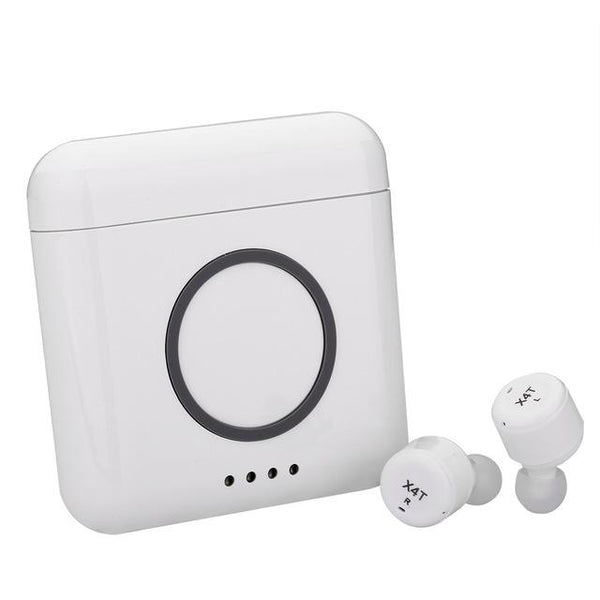 New Super Compact TWS Wireless Earphones Headphone Stereo Earbuds w/ Mic 5200mAH Wireless Power Bank Charger