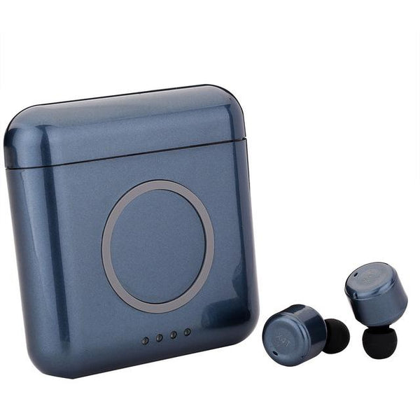 New Super Compact TWS Wireless Earphones Headphone Stereo Earbuds w/ Mic 5200mAH Wireless Power Bank Charger