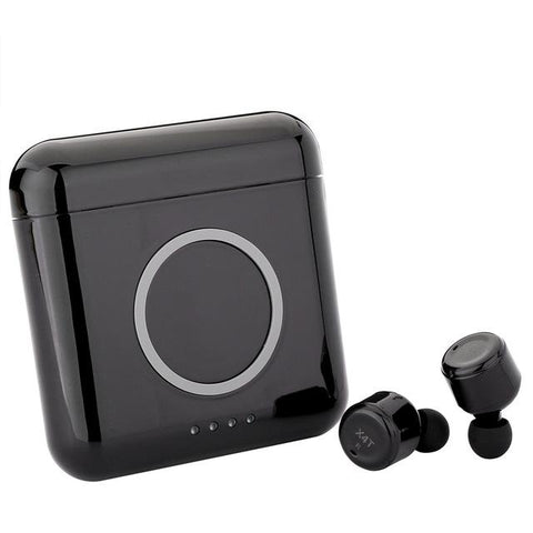 New Super Compact TWS Wireless Earphones Headphone Stereo Earbuds w/ Mic 5200mAH Wireless Power Bank Charger