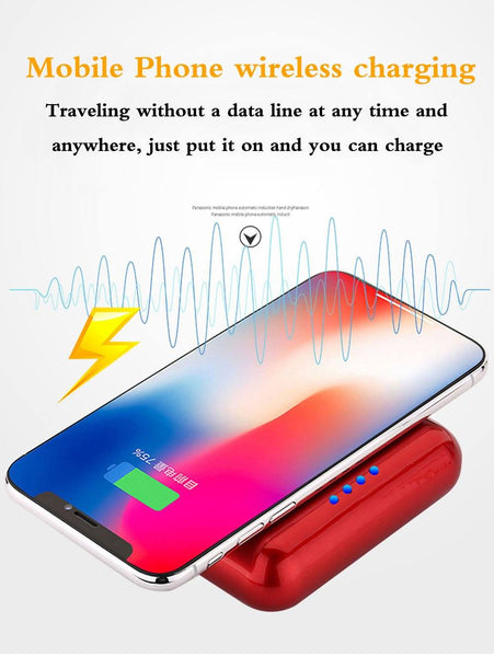 New Super Compact TWS Wireless Earphones Headphone Stereo Earbuds w/ Mic 5200mAH Wireless Power Bank Charger