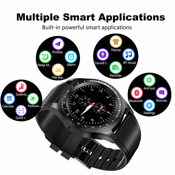 New Fitness Sports Smart Watch w/ Camera Bluetooth Wristwatch Tracker Smartwatch for Android IOS phone