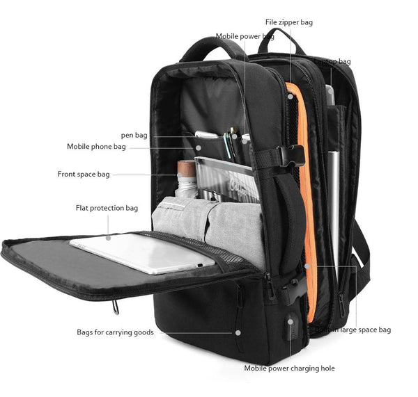 New Multifunctional 15.6 Inch Laptop Backpack Large Capacity USB Charging Travel Backpack
