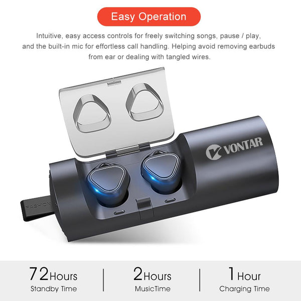 New TWS Sweatproof Mini Wireless Earbuds Twins Earphone Bluetooth Headphones With Battery Case Hands Free Headsets