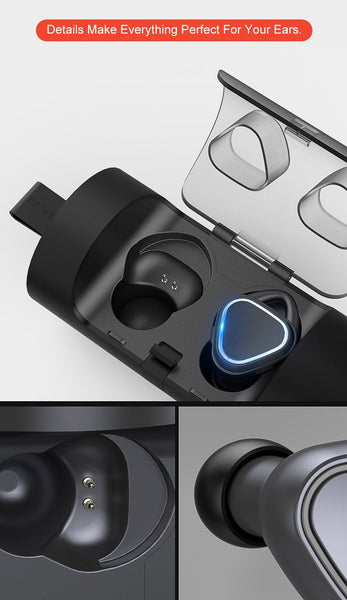 New TWS Sweatproof Mini Wireless Earbuds Twins Earphone Bluetooth Headphones With Battery Case Hands Free Headsets