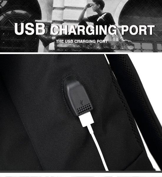 New Leisure Wearable Breathable Anti-Theft USB Laptop Backpack Computer Urban Business Travel