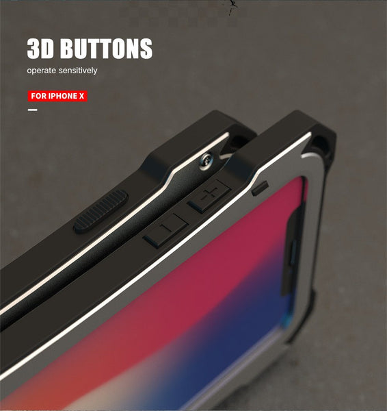 New Luxury Protective Hard Armor Heavy Duty Metal Aluminum Shell Phone Case for iPhone 11 Pro Max XR XS SE / Samsung Galaxy S10 Note 10 Plus