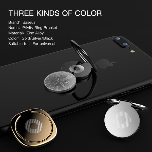 New 360 Degree Metal Finger Ring Holder for iPhone X 8 Samsung S9 S8 S7 Finger Holder Cell Phone Mobile Ring Holder