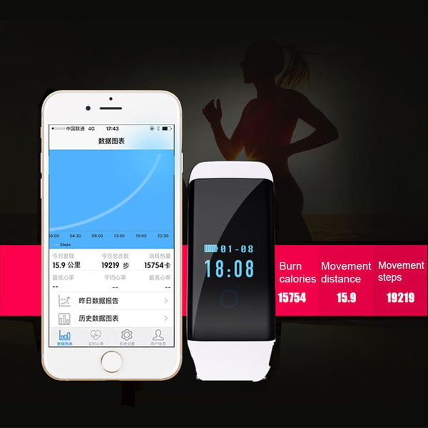 Ultra Light Fashion Smart Watch Fitness Activity Tracker with Pedometer Heart Rate Monitor for IOS Android