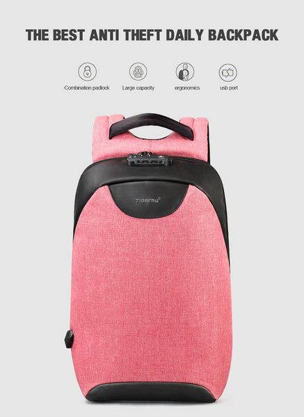 New Anti-Theft Laptop Soft-Handle Backpack USB Charging Smart Back Pack Bag for Travel Scool