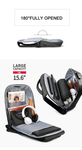 New Anti-Theft Laptop Soft-Handle Backpack USB Charging Smart Back Pack Bag for Travel Scool