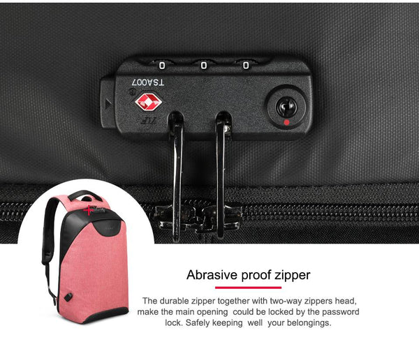 New Anti-Theft Laptop Soft-Handle Backpack USB Charging Smart Back Pack Bag for Travel Scool