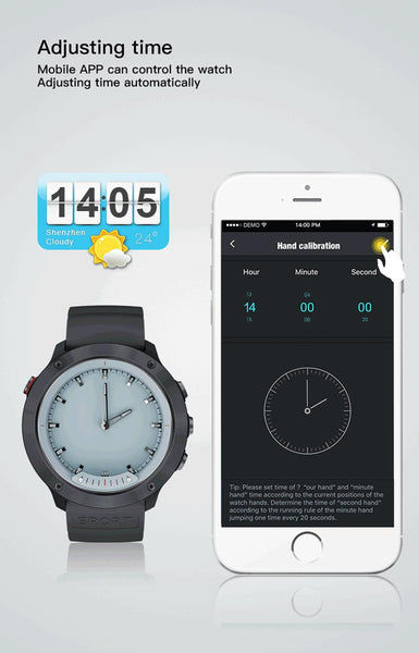 New Transparent Screen Smart Watch Men IP68 Waterproof Heart Rate Monitor Stainless Steel Clock Smartwatch For IOS Android