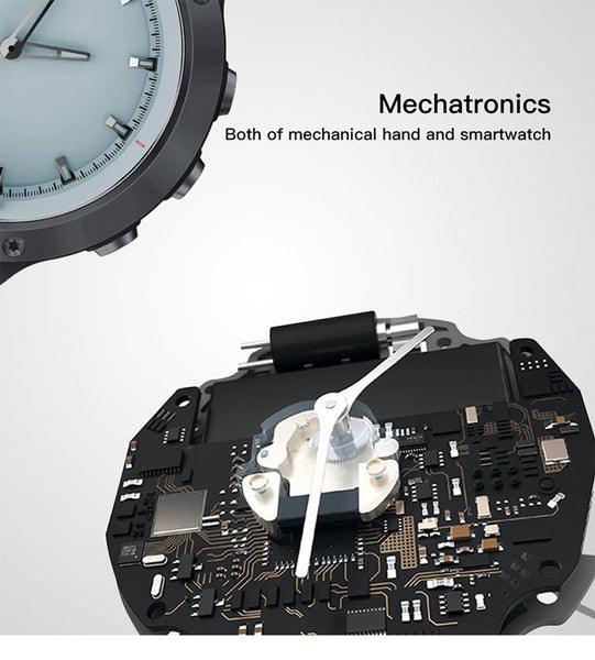 New Transparent Screen Smart Watch Men IP68 Waterproof Heart Rate Monitor Stainless Steel Clock Smartwatch For IOS Android
