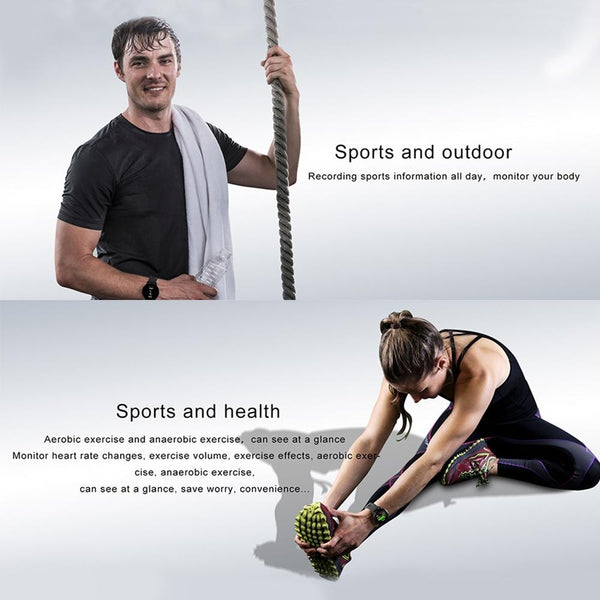 New Smart Watch IP67 Waterproof Activity Fitness Tracker Heart Rate Monitor Smartwatch for iPhone Android