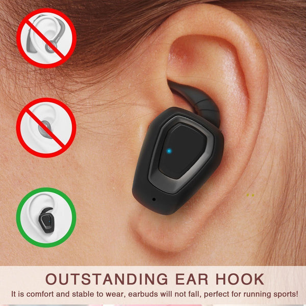 New Portable Mini Bluetooth 4.2 Hifi Earphone with Dual Mic TWS Wireless Earbuds Stereo Microphone with Charger Box for IOS Android