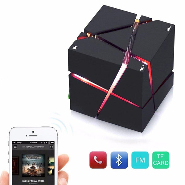 New Wireless Bluetooth Speaker With Microphone LED Flashing Light Subwoofer Hifi Surround Sound For Android iPhone