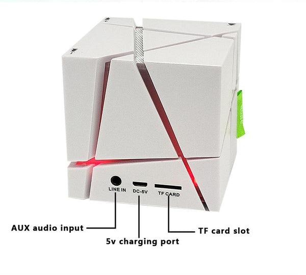 New Wireless Bluetooth Speaker With Microphone LED Flashing Light Subwoofer Hifi Surround Sound For Android iPhone