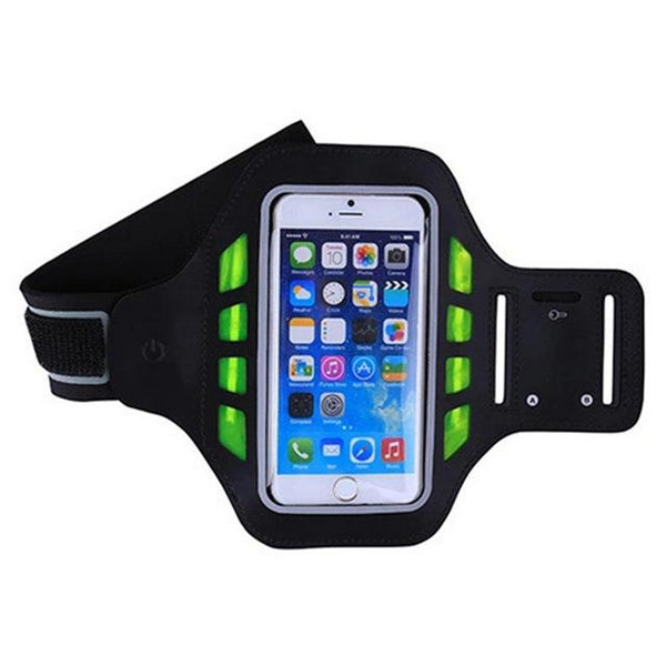 Newly LED Universal Armband Sweatproof 4.7/5.5 Inch Phone Arm Band for Sports Fitness Running iPhone Android Windows