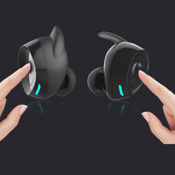 New Portable Active Noise Reduction True Wireless Bluetooth Earbuds IPX4 Water-Resistant Fitness Earphones with Charging Box for iPhone Android