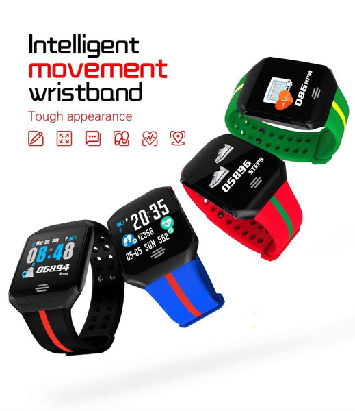New Pedometer Blood Pressure Heart Rate Monitor Smart Watch IP67 Waterproof Sport Fitness Trakcer For iOS Android