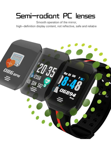 New Pedometer Blood Pressure Heart Rate Monitor Smart Watch IP67 Waterproof Sport Fitness Trakcer For iOS Android