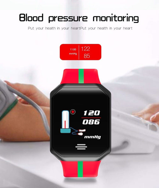 New Pedometer Blood Pressure Heart Rate Monitor Smart Watch IP67 Waterproof Sport Fitness Trakcer For iOS Android