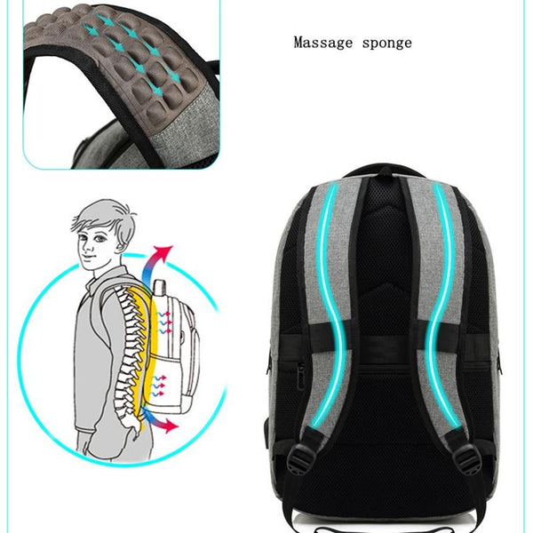 New Large Capacity Anti-Theft 15.6'' Laptop Backpacks Water-Repellent USB Charge Leisure Travel Backpack