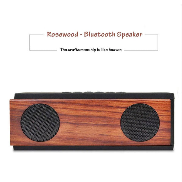 New Wireless Bluetooth Wood Portable Subwoofer Hifi Column Bass USB Soundbar Desktop Speaker For iOS Android