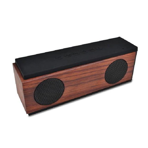 New Wireless Bluetooth Wood Portable Subwoofer Hifi Column Bass USB Soundbar Desktop Speaker For iOS Android