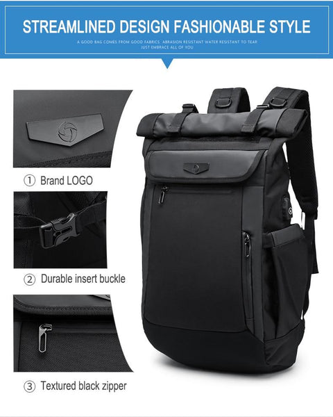 New Multifunctional USB Charging Laptop Bag Outdoor Travel Smart Backpack For Men Women