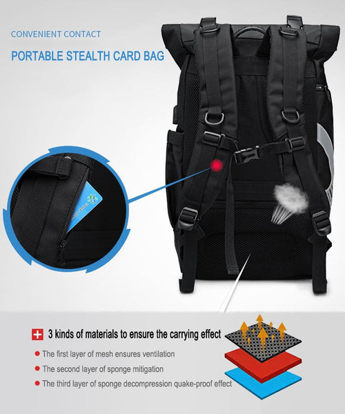 New Multifunctional USB Charging Laptop Bag Outdoor Travel Smart Backpack For Men Women