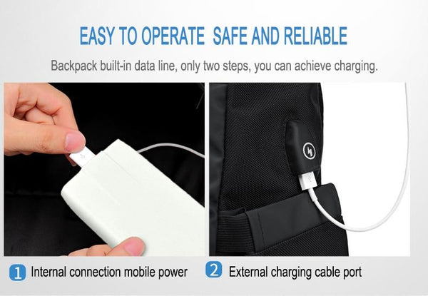 New Multifunctional USB Charging Laptop Bag Outdoor Travel Smart Backpack For Men Women