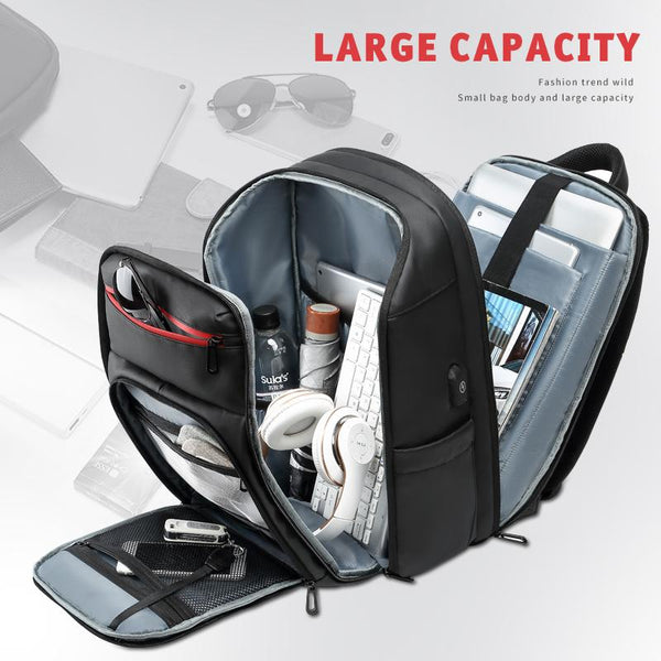 NEW 15.6 Inch Laptop Travel Backpack Water Repellent Functional Rucksack With USB Charging Port