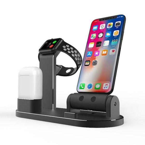New Charging Dock Stand Holder Station for AirPods Apple Watch iWatch iPhone 11 XS XR X 8 7 6 6S Series