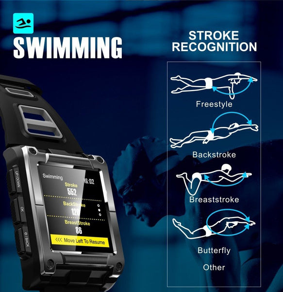 New IP68 Waterproof GPS Compass Bluetooth Smart Watch Heart Rate Monitor For iPhone Android