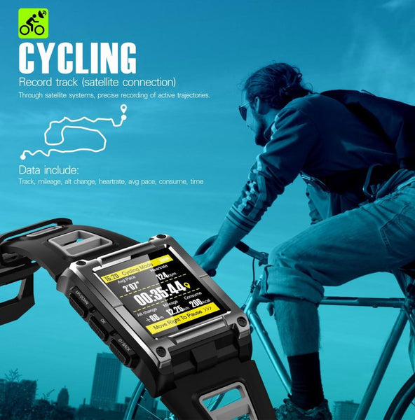 New IP68 Waterproof GPS Compass Bluetooth Smart Watch Heart Rate Monitor For iPhone Android