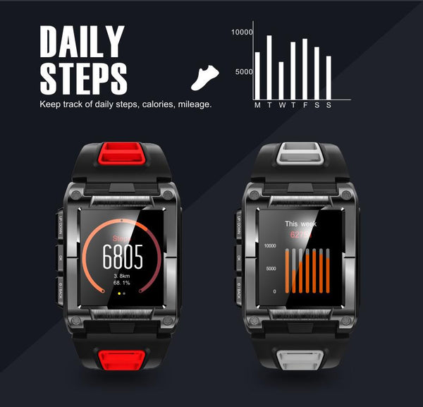 New IP68 Waterproof GPS Compass Bluetooth Smart Watch Heart Rate Monitor For iPhone Android
