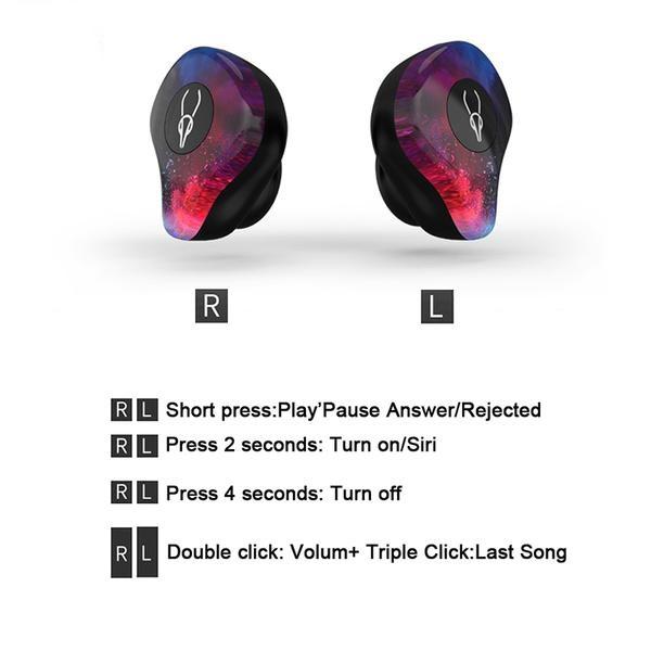 New Bluetooth 5.0 True Wireless Stereo Earbuds Earphones IPX5 Water-Resistant Headset for Phone HD Communication with Charge Box