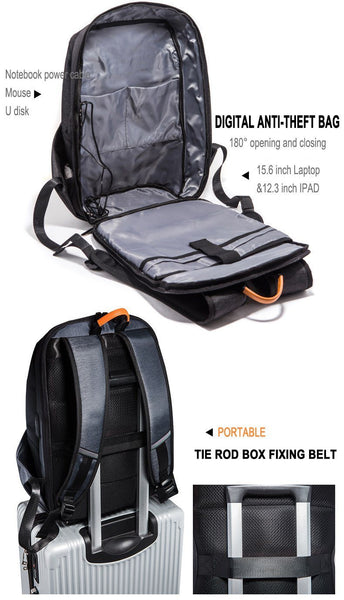 New 15.6 Inch Business Laptop Backpack With USB Charging Port Multifunctional Travel Mochila