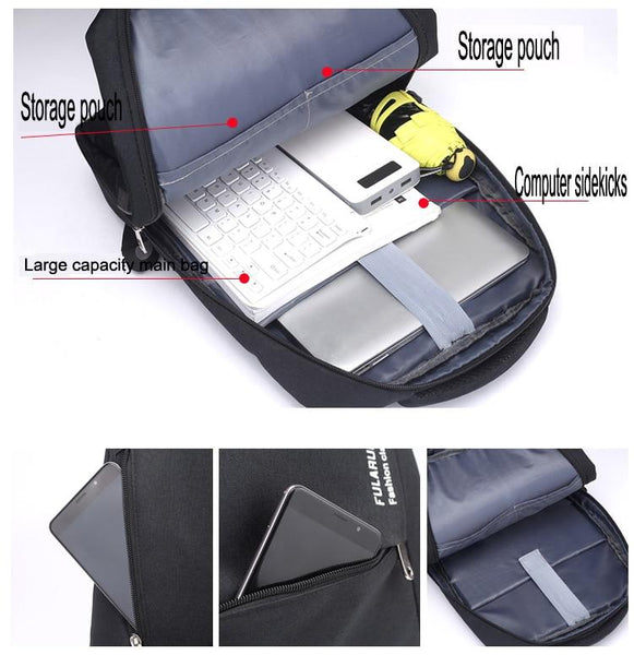 New Multifunctional USB Port Charging Men 15'' Laptop Backpacks Business Bag For Men Women