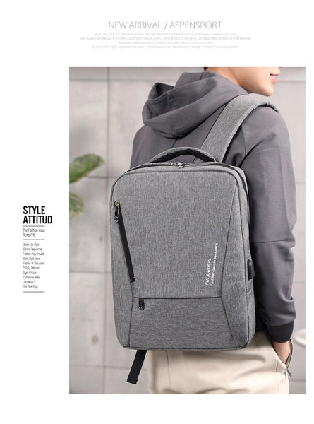 New Multifunctional USB Port Charging Men 15'' Laptop Backpacks Business Bag For Men Women