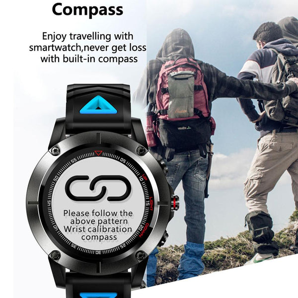 New GPS Compass Transparent Screen IP68 Speedometer Sport Watch Heart Rate Monitor Multi-Sport Fitness Tracker Smartwatch