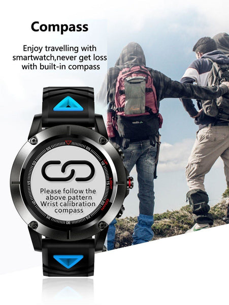 New GPS Compass Transparent Screen IP68 Speedometer Sport Watch Heart Rate Monitor Multi-Sport Fitness Tracker Smartwatch
