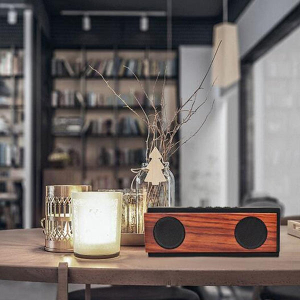 New Wireless Bluetooth Wood Portable Subwoofer Hifi Column Bass USB Soundbar Desktop Speaker For iOS Android