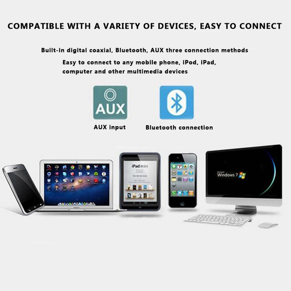 New Wireless Bluetooth Wood Portable Subwoofer Hifi Column Bass USB Soundbar Desktop Speaker For iOS Android