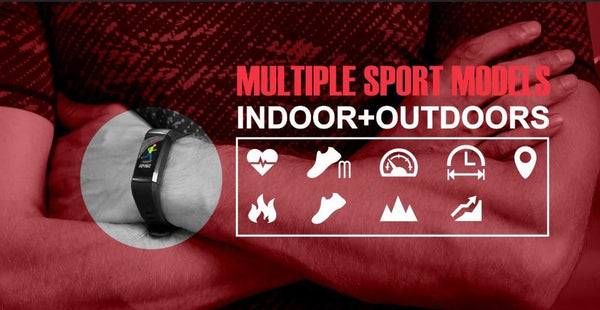 New Smart Wristband Watch IP68 Waterproof Pedometer Sport Bracelet GPS Heart Rate Activity Fitness Tracker For iOS Android