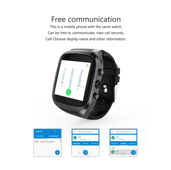 New 3G WiFi Android Smartwatch Phone Bluetooth Smart Watch 1.3GHz Dual Core GPS Watch For iOS Android