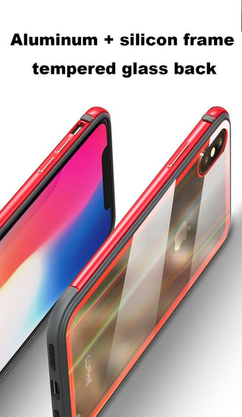 New Luxury Ultra-Thin Metal Case Light Weigh Built-In Soft TPU Phone Case for iPhone 7 8 Plus X XR XS Max