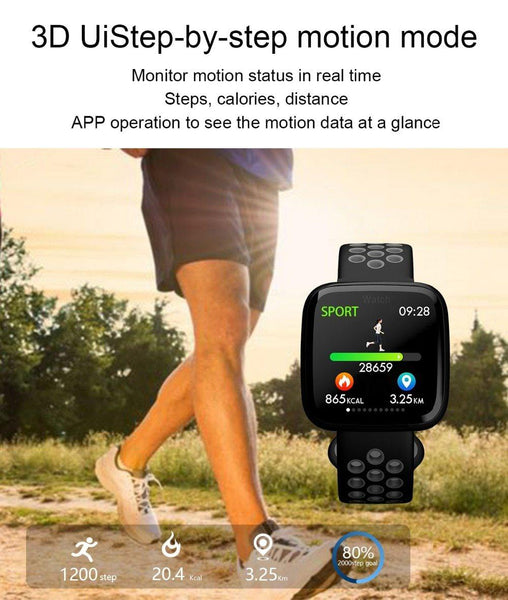 New Smart Watch Sport Waterproof Pedometers Push Message Bluetooth Swimming Smartwatch For iPhone Android