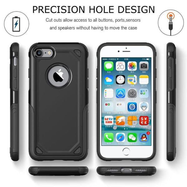 New Military Shockproof Slim Rugged Protective Armor Phone Case For iPhone X XS Max XR 8